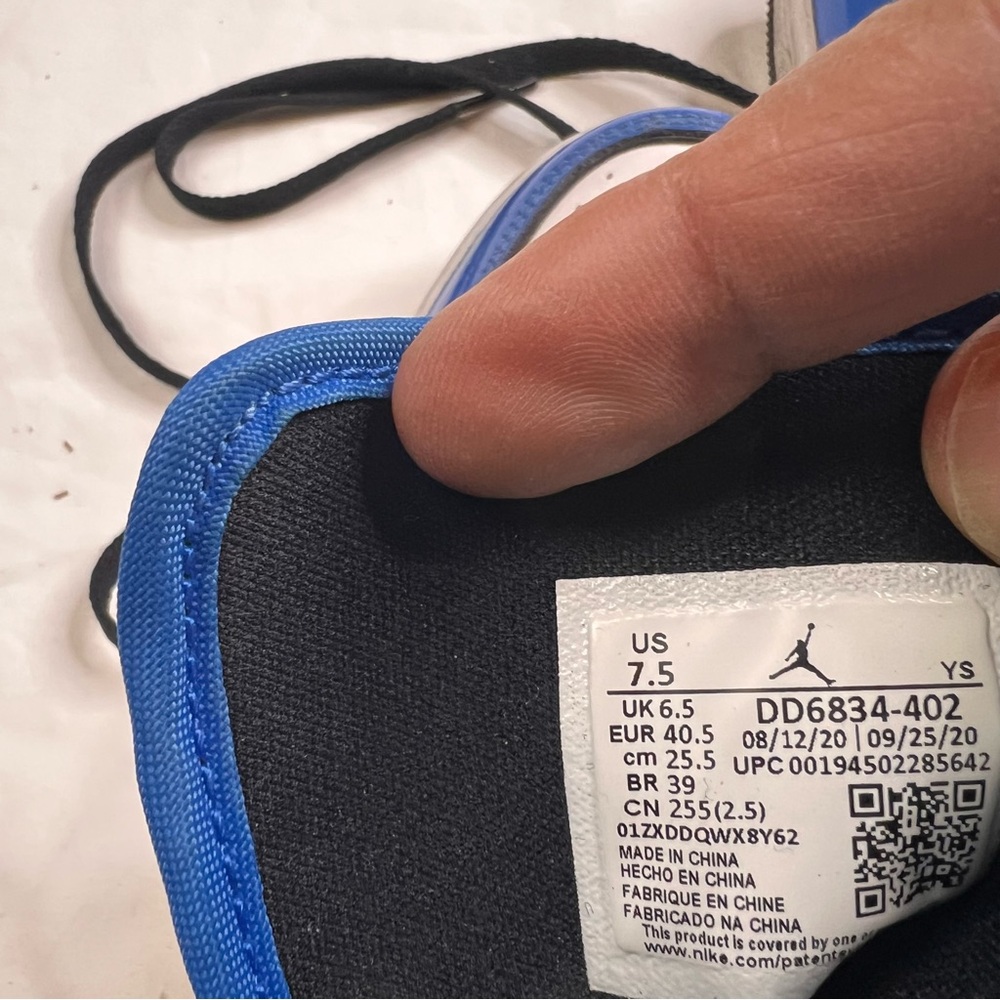 Nike Air Jordan 1 Mid SE Dd6834-402 Adult Unisex Blue Sneakers Sz 7.5 L010325 - Picture 9 of 9